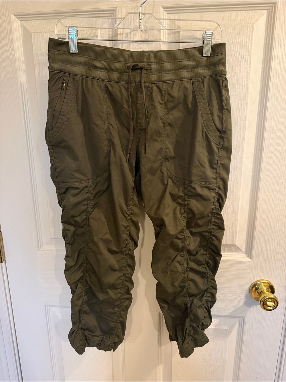 Olive Green Drawstring Men’s Cargo Jogger Pants